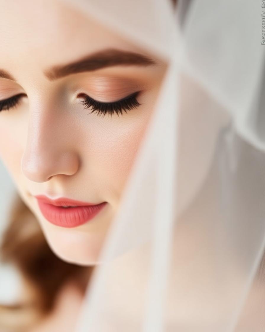 Bridal makeup close up